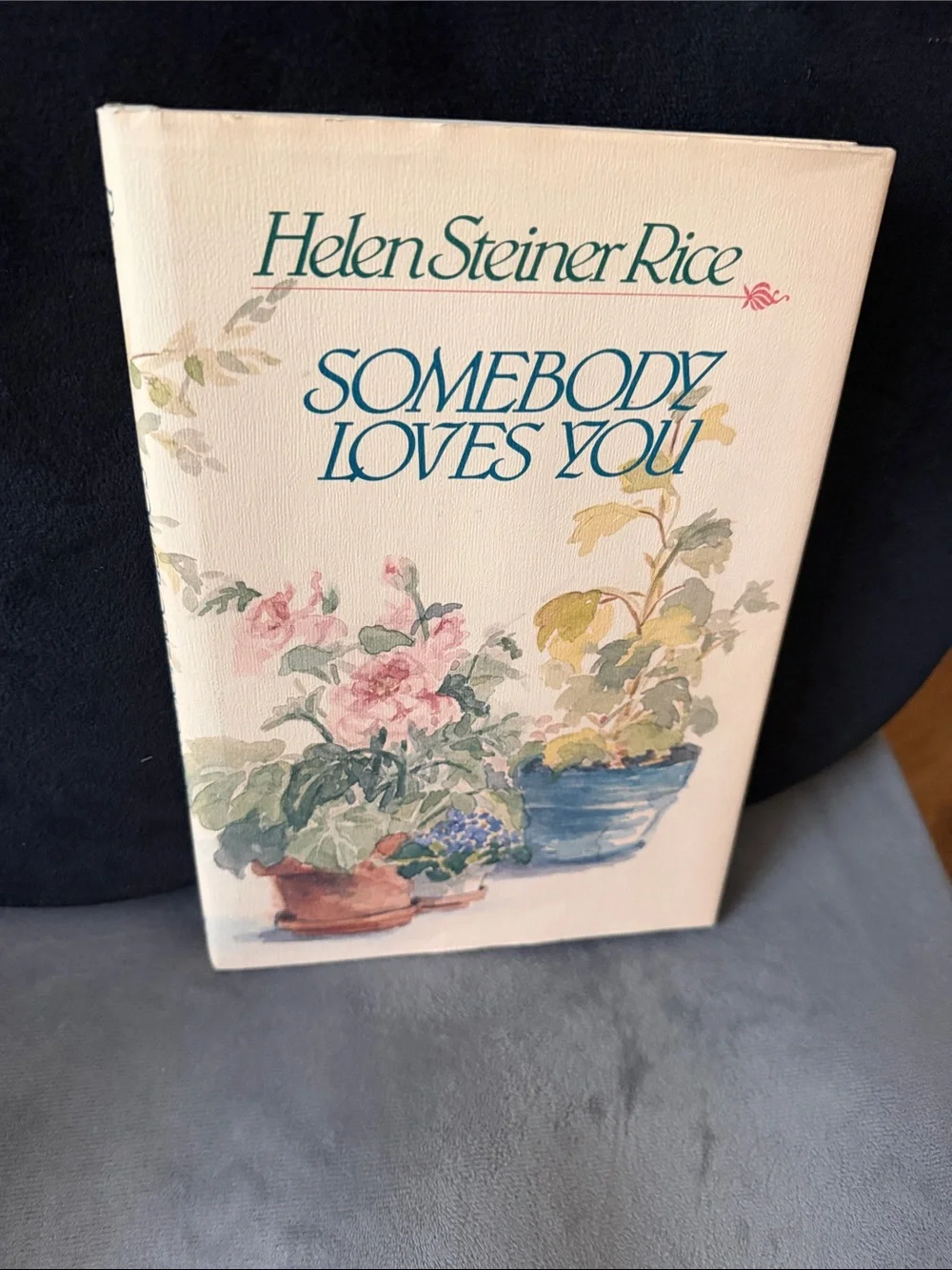 Somebody Loves You Decorative Book Cover - Cream with Floral Artwork